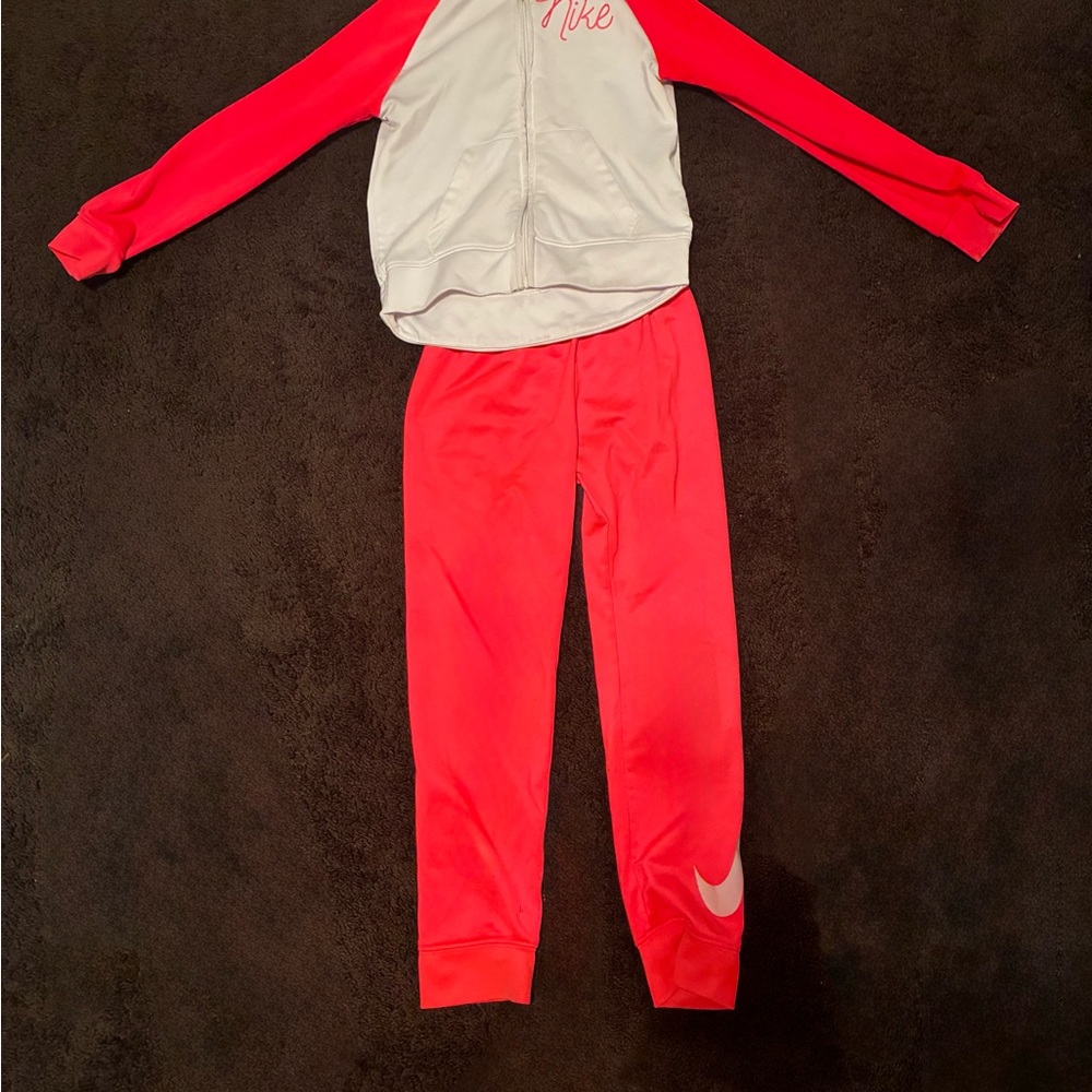 Nike Red and White Athletic Set